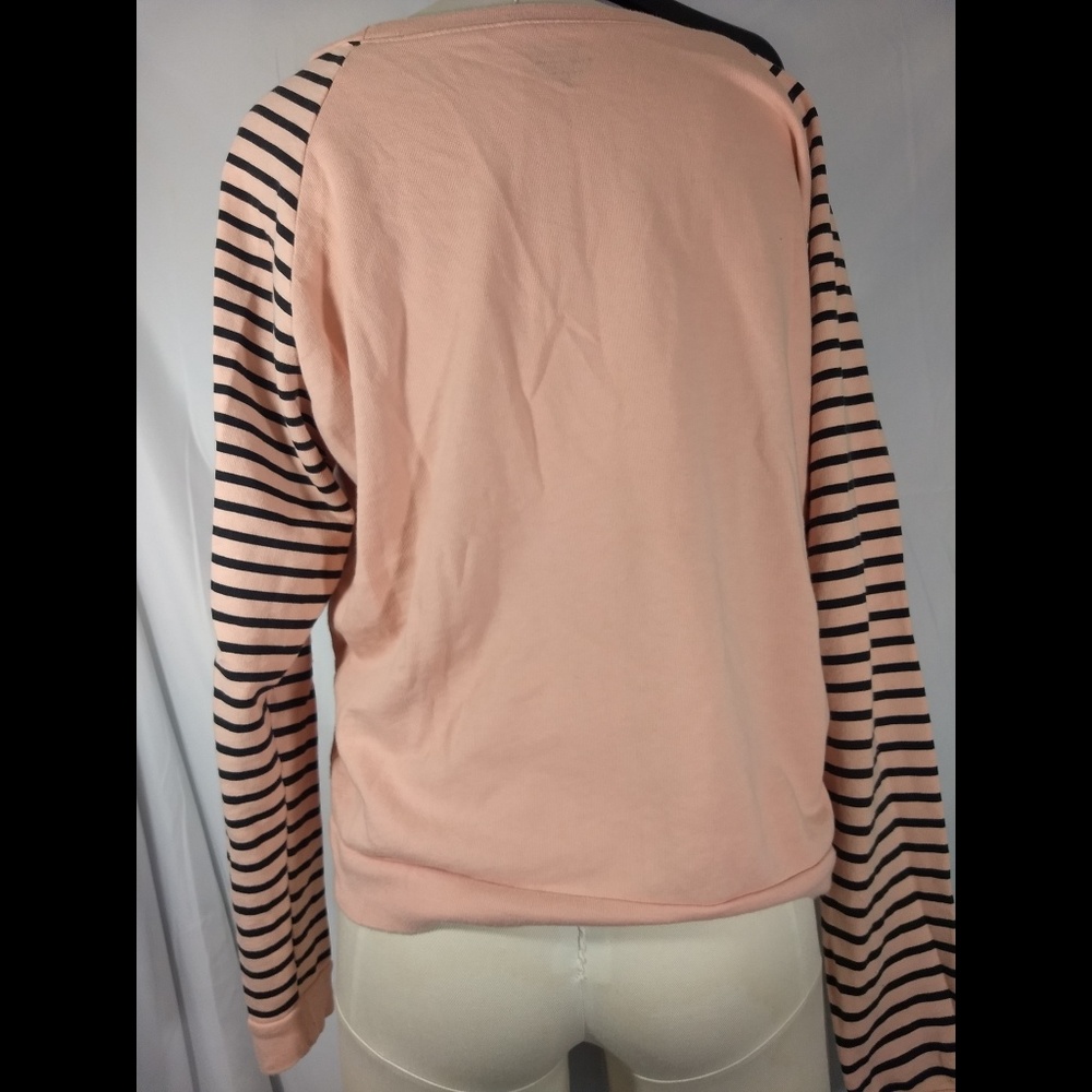 Modern lux varsity love long sleeve stripe sweater - Picture 2 of 5